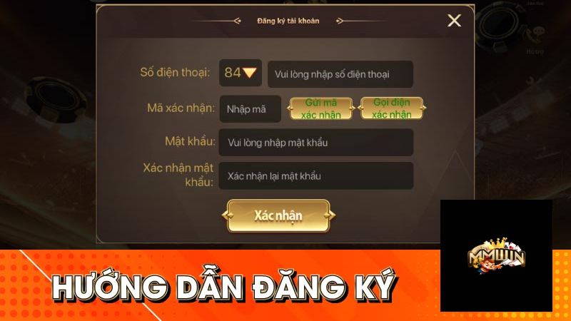 Các bước đăng ký Mmwin khá đơn giản và nhanh chóng
